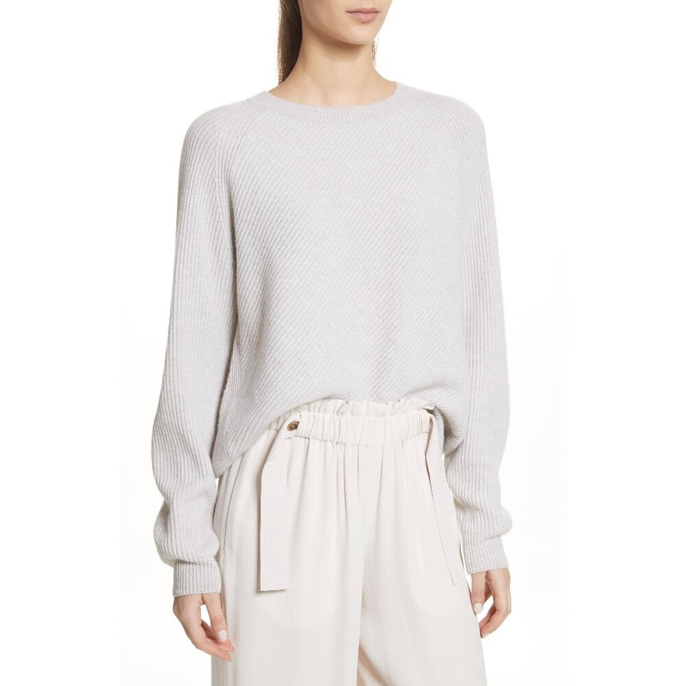 Vince Ribbed Crewneck Wool Sweater